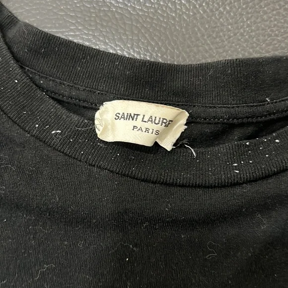 Saint Laurent, black T-shirt, stars size extra-large